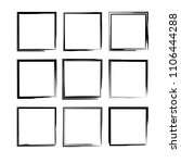 set of black square grunge... | Shutterstock .eps vector #1106444288
