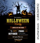 halloween invitation with... | Shutterstock .eps vector #1188260932