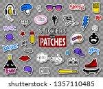 vector set of teens stickers in ... | Shutterstock .eps vector #1357110485