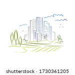 abstract schematic urbanistic... | Shutterstock .eps vector #1730361205