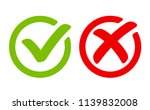 Green Tick Symbol And Red Cross ...