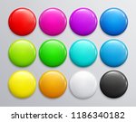 big set of colorful glossy... | Shutterstock .eps vector #1186340182