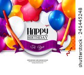Birthday Card With Colorful...