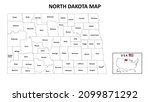 north dakota map. state and... | Shutterstock .eps vector #2099871292