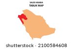 tabuk map highlighted on saudi... | Shutterstock .eps vector #2100584608