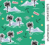 trendy summer tropical island... | Shutterstock .eps vector #1956455875