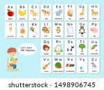 english vocabulary and alphabet ... | Shutterstock .eps vector #1498906745