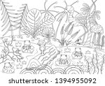the frogs who desired a king... | Shutterstock .eps vector #1394955092
