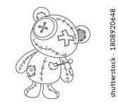 voodoo doll teddy bear vector... | Shutterstock .eps vector #1808920648