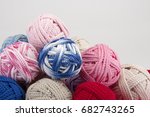 Multiple Color Crochet Balls Of ...