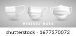 realistic medical face mask.... | Shutterstock .eps vector #1677370072