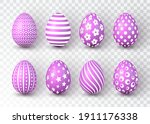 happy easter. color easter eggs ... | Shutterstock .eps vector #1911176338