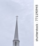 White Country Church Steeple...