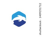 dolphin logo design inspiration ... | Shutterstock .eps vector #1409251712