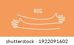 hands hugs simple vector... | Shutterstock .eps vector #1922091602