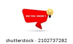 did you know and lightbulb... | Shutterstock .eps vector #2102737282