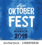 oktoberfest handwritten header... | Shutterstock .eps vector #1488898838