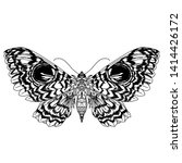 beautiful butterfly pattern... | Shutterstock . vector #1414426172