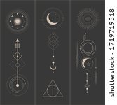occult geometric patterns. set... | Shutterstock .eps vector #1719719518