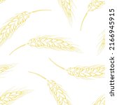 wheat ears outline seamless... | Shutterstock .eps vector #2166945915