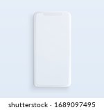 realistic white clay style... | Shutterstock .eps vector #1689097495