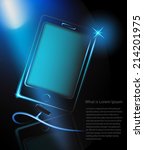 blue light high technology on... | Shutterstock .eps vector #214201975
