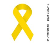 yellow ribbon vector icon for... | Shutterstock .eps vector #1035920248
