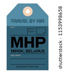 minsk belarus airport luggage... | Shutterstock .eps vector #1153998658
