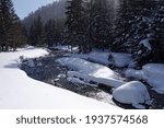 Small photo of Galbe Valley in winter - Pyrenees Mountains, France