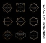 set elegant vintage elegant... | Shutterstock .eps vector #691799995