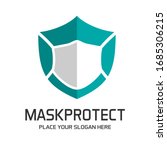 shield with mask vector logo... | Shutterstock .eps vector #1685306215