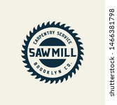 sawmill emblem logo vector for... | Shutterstock .eps vector #1466381798