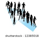 illustration of business people | Shutterstock .eps vector #12385018