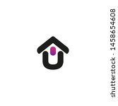 home technology vector logo.... | Shutterstock .eps vector #1458654608