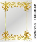 frame gold pattern flowers | Shutterstock .eps vector #1138088135