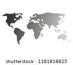 world map on white background | Shutterstock .eps vector #1181818825