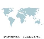 world map on white background | Shutterstock .eps vector #1233395758