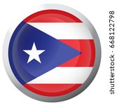 isolated flag of puerto rico on ... | Shutterstock .eps vector #668122798