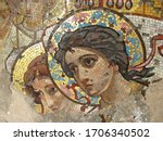Ancient Mosaic On The Wall Of...