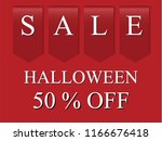 halloween vertical ribbon... | Shutterstock .eps vector #1166676418