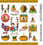 ugadi festival icons set  256... | Shutterstock .eps vector #1651450882