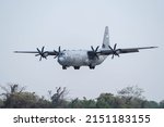 Small photo of Thailand - 3rd March 2020 : United States Air Force (USAF) C-130J Super Hercules from the 374th Airlift Wing (Yokota Air Base) landing at Korat airbase.