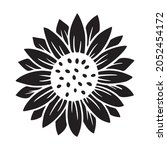 Sunflower Simple Icon. Flower...