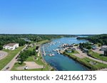 Small photo of Aerial view of the marina in Montague Prince Edward Island