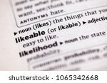Small photo of Close up to the dictionary definition of Likeable