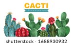 cacti colored background... | Shutterstock .eps vector #1688930932