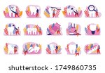 dental health flat recolor set... | Shutterstock .eps vector #1749860735