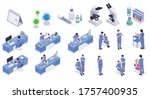 vaccination isometric set of... | Shutterstock .eps vector #1757400935