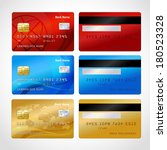 Realistic Credit Cards Set...