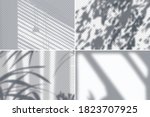 shadow of foliage and blinds on ... | Shutterstock .eps vector #1823707925